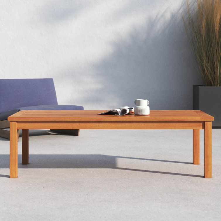 Upland Outdoor Patio Teak Wood Coffee Table