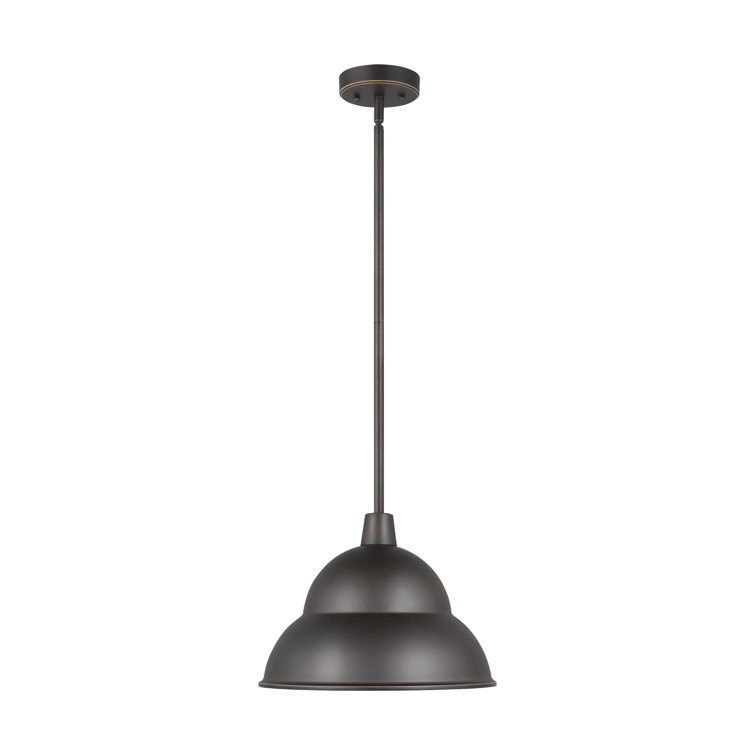 Classic White Aluminum Barn Light Outdoor Pendant