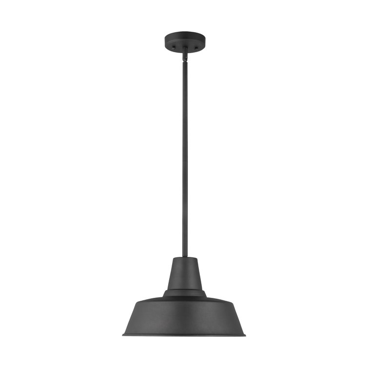 Black Aluminum 14" Industrial Barn Pendant Light