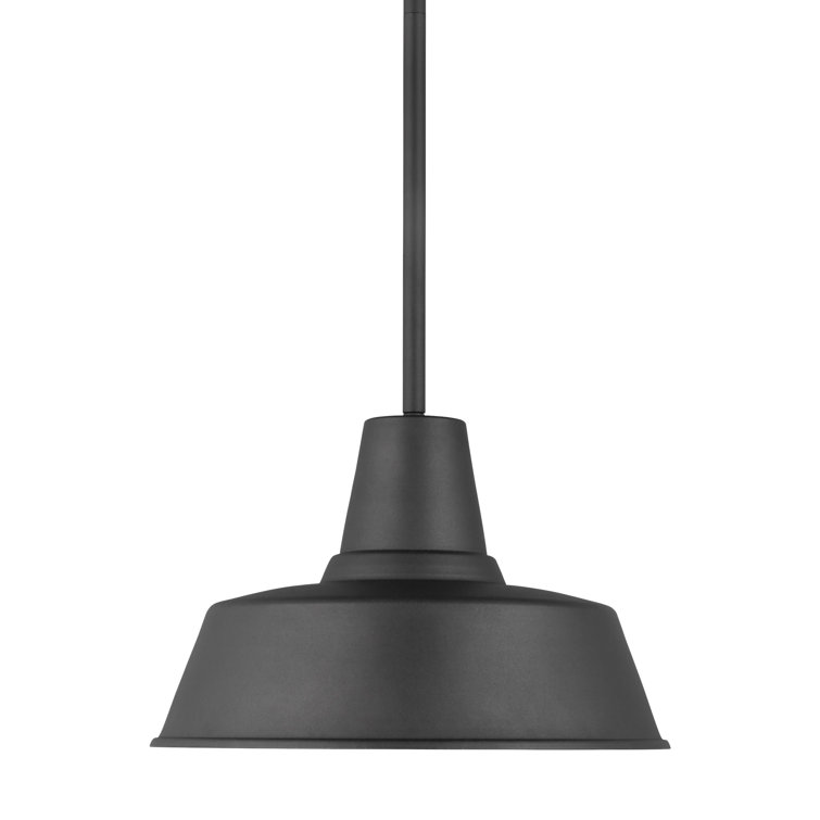 Black Aluminum 14" Industrial Barn Pendant Light