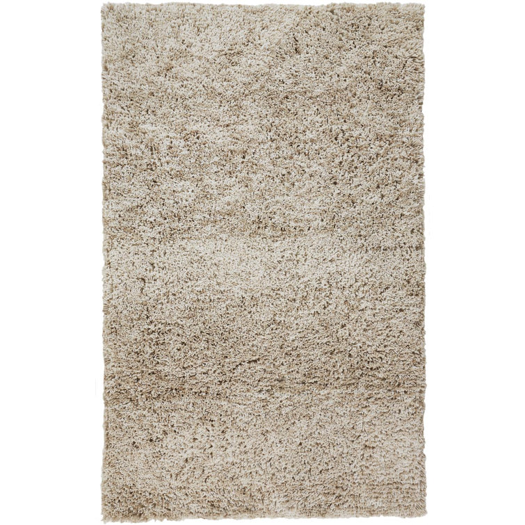 Handmade Latte Tan Tufted Shag Area Rug 2' x 3'