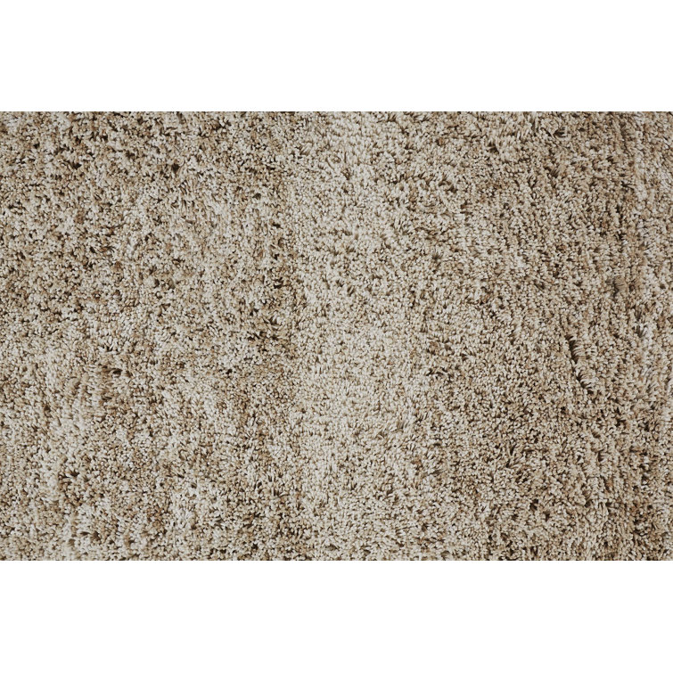 Handmade Latte Tan Tufted Shag Area Rug 2' x 3'