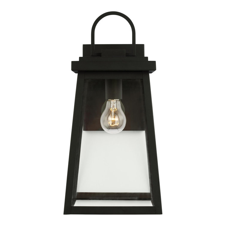 Founders 1-Light Black Bronze Outdoor Wall Lantern with Dimmable Energy Star