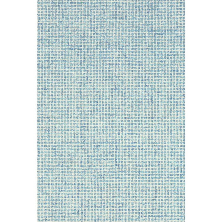 Harrison Hand-Tufted Blue Wool Area Rug 2' x 3'