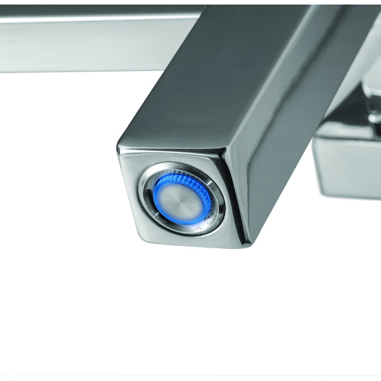 Polished Stainless Steel Wall-Mounted 10-Bar Towel Warmer