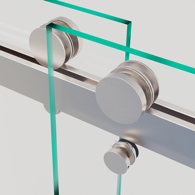 Luna Frameless Clear Glass Sliding Tub Door with Chrome Finish