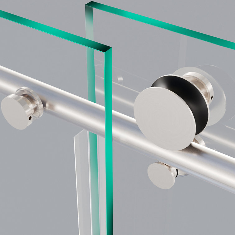 Eclipse 48" Brushed Nickel Frameless Sliding Shower Door