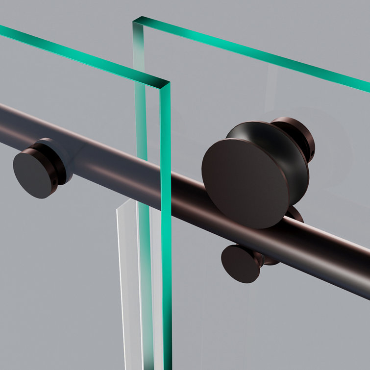 Eclipse 60" Oil Rubbed Bronze Frameless Sliding Shower Door