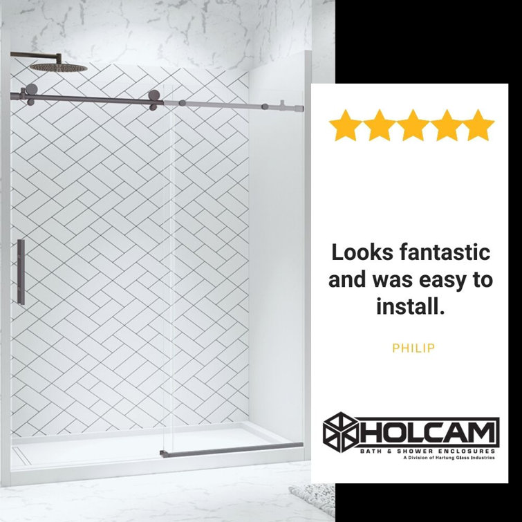 Eclipse 60" Oil Rubbed Bronze Frameless Sliding Shower Door