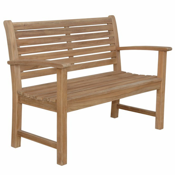 Victoria 48" Natural Finish A-Grade Teak Solid Wood Outdoor Bench