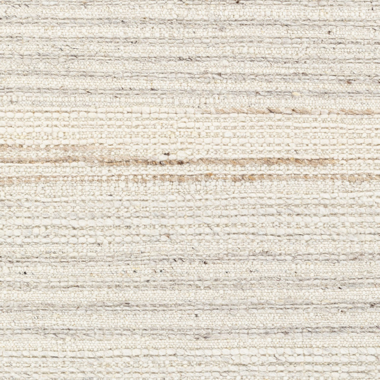 Handmade Gray and Beige Wool Flat Woven Rug 2' x 3'
