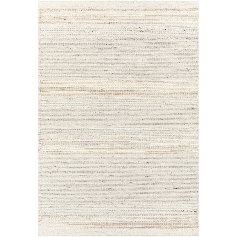 Handmade Gray and Beige Wool Flat Woven Rug 2' x 3'