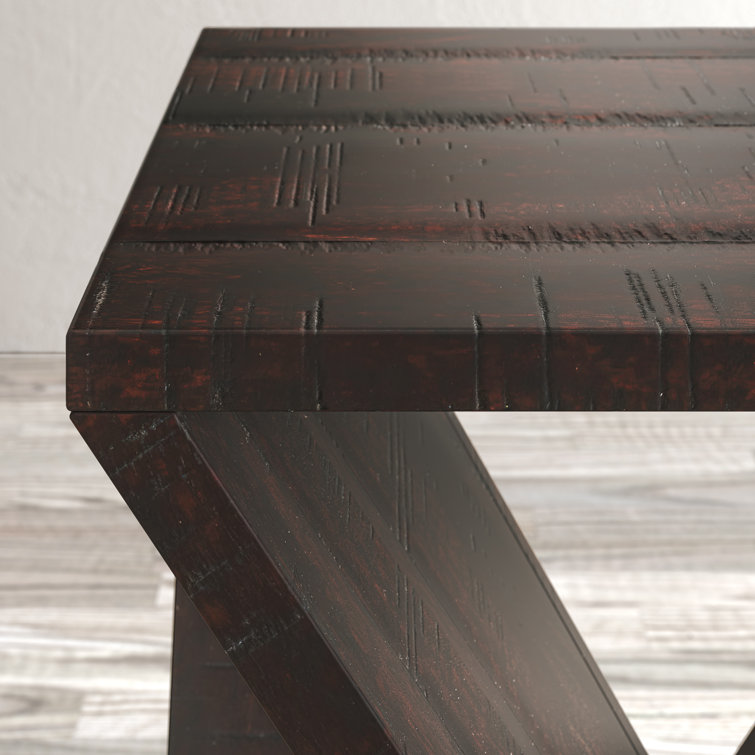 Jasper Espresso 16'' Square Solid Wood & Metal End Table