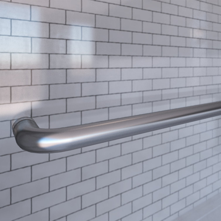 Distinctive 60" Chrome Semi-Frameless Sliding Tub Door with Clear Glass