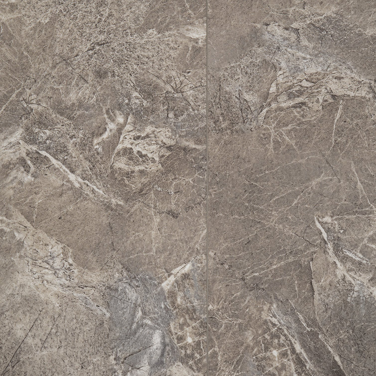 24" x 12" Dark Marble Vinyl Tile Flooring with Foam Backing