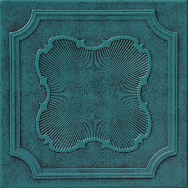 Antique Green Faux Tin 2x2 Glue-Up Ceiling Tile
