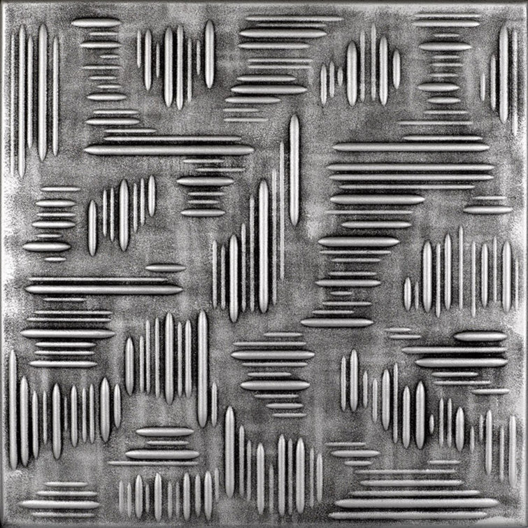 Antique Silver Polystyrene Glue-Up Ceiling Tile, 1.6 ft. x 1.6 ft.