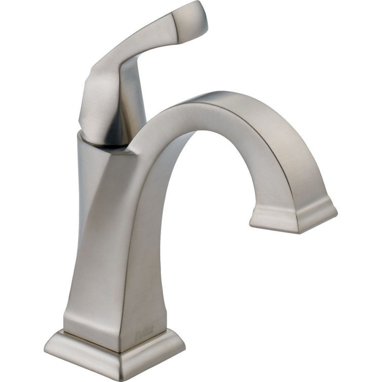 Dryden 7 3/4" Modern Stainless Steel Single Hole Bathroom Faucet