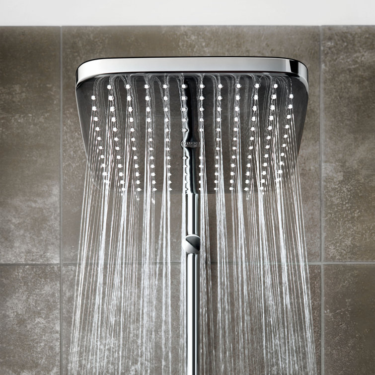 Tempesta Square Chrome Rain Shower Head with DreamSpray