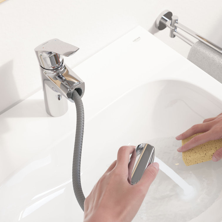 Eurosmart Chrome Single-Handle Pull-Out Bathroom Faucet