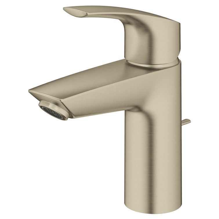 Brushed Nickel Single Hole Bathroom Faucet with Ergonomic Handle