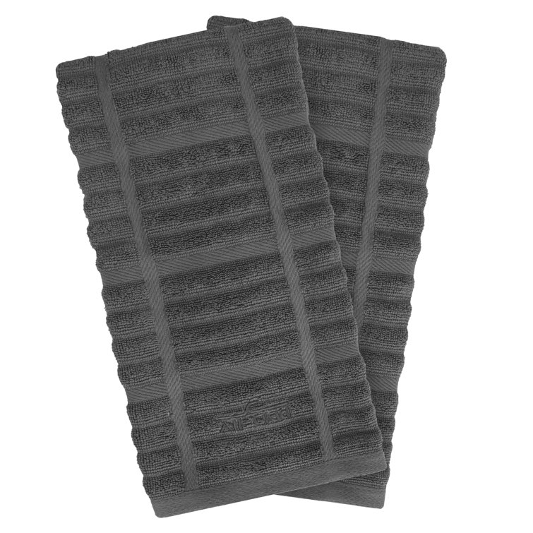 Gray Terry Cotton Kitchen Towels Set of 2