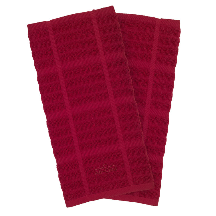 Chili Red Cotton Terry Kitchen Cloth Set - 2 Pack