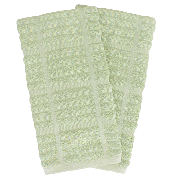 Pistachio Green Cotton Terry Kitchen Towel Set