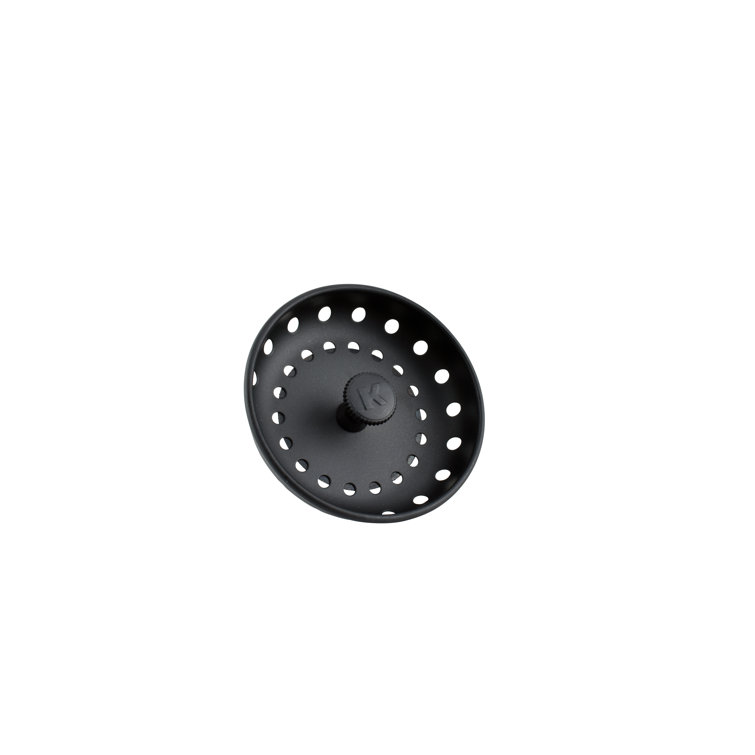 Black Stainless Steel Kitchen Sink Strainer with Fixed Post Basket