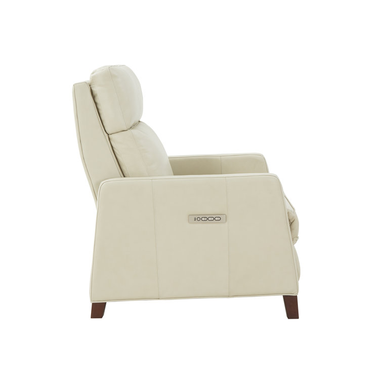 Barone Parchment Zero Gravity Leather Power Recliner with USB