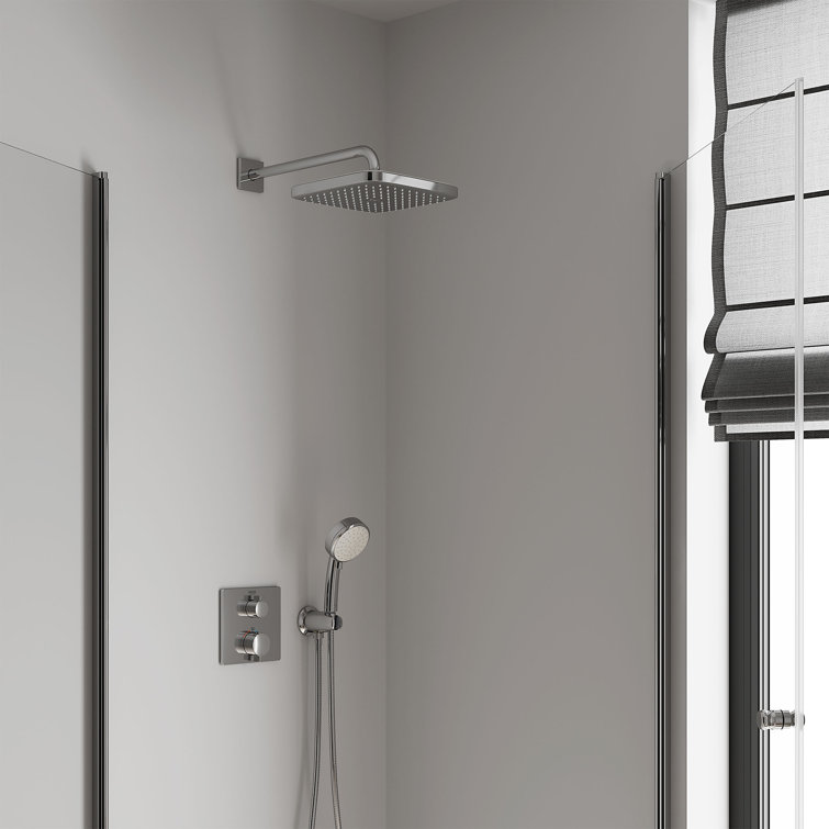 Tempesta Square Chrome Rain Shower Head with DreamSpray
