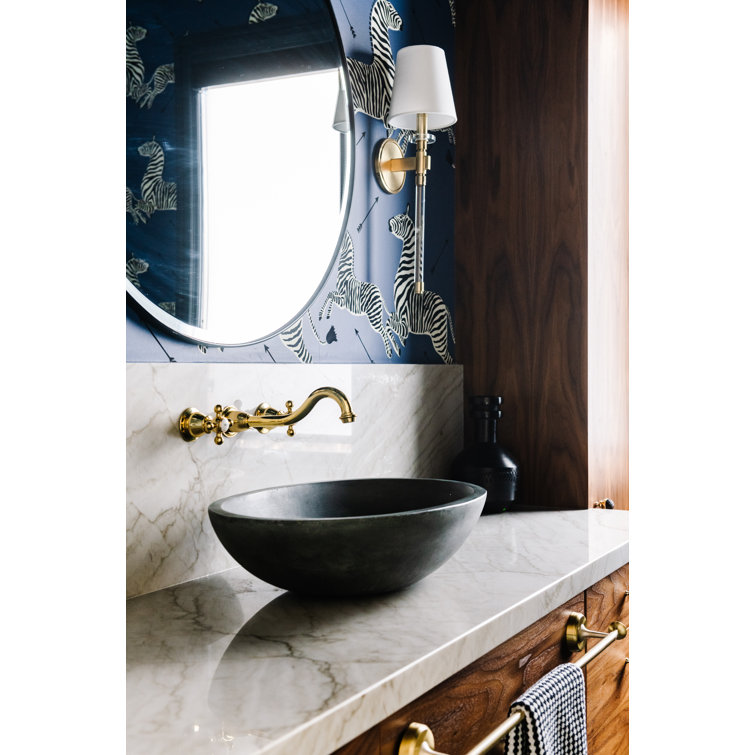 Georgian Classic 2-Handle Polished Nickel Brass Wall Mount Faucet