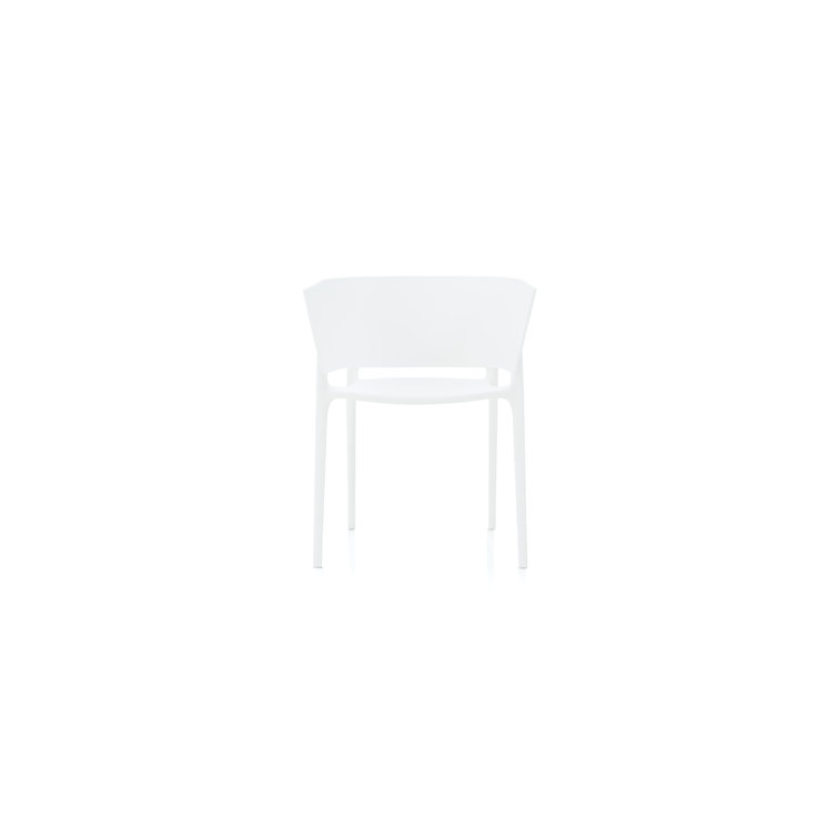 Modern White Matte Polypropylene Dining Chair by Eugeni Quitllet