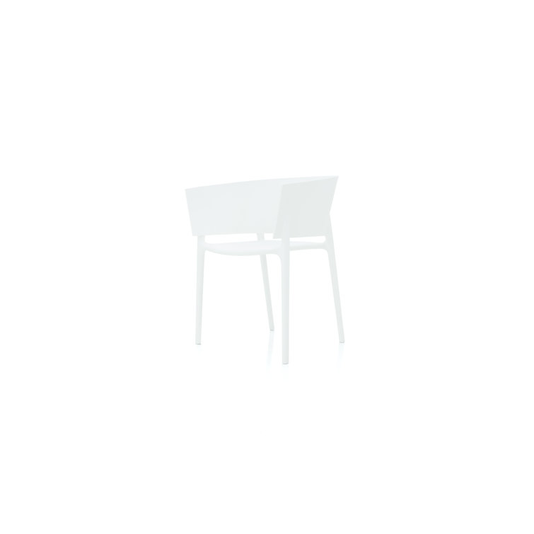 Modern White Matte Polypropylene Dining Chair by Eugeni Quitllet