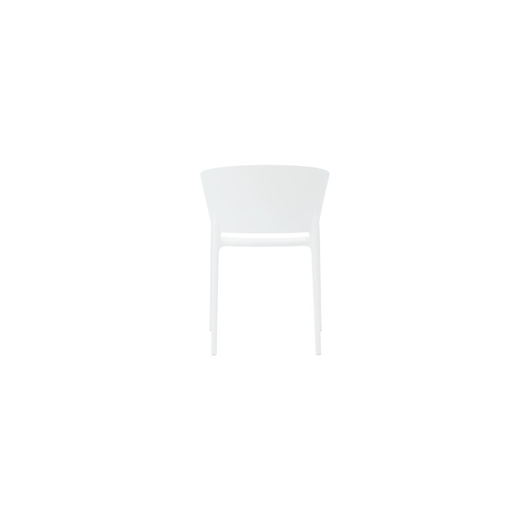 Modern White Matte Polypropylene Dining Chair by Eugeni Quitllet