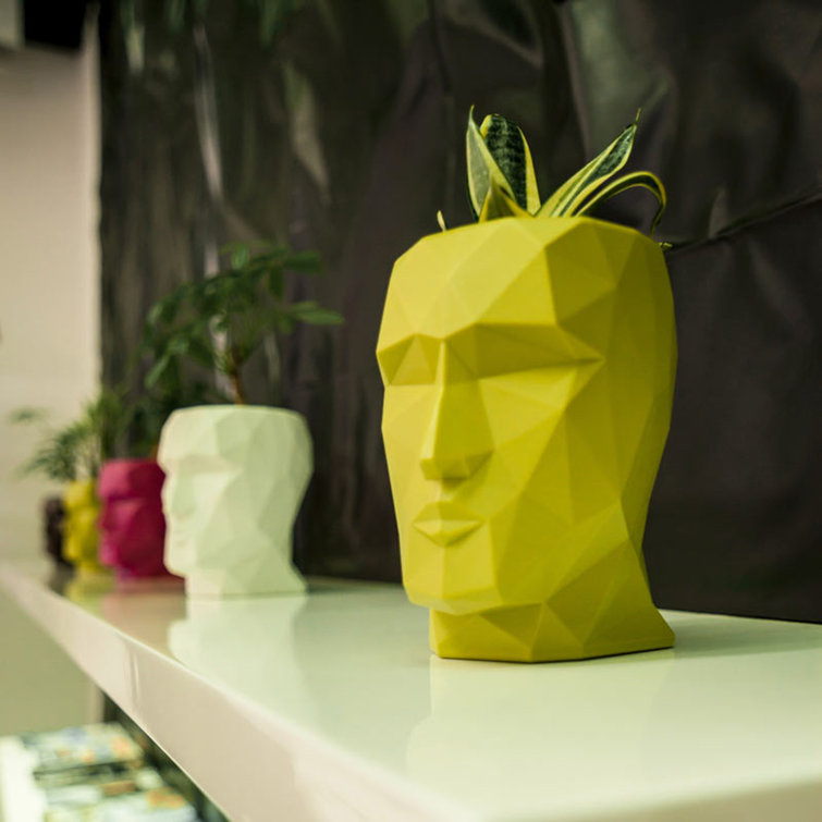 Ice White Polyethylene Abstract Outdoor/Indoor Planter