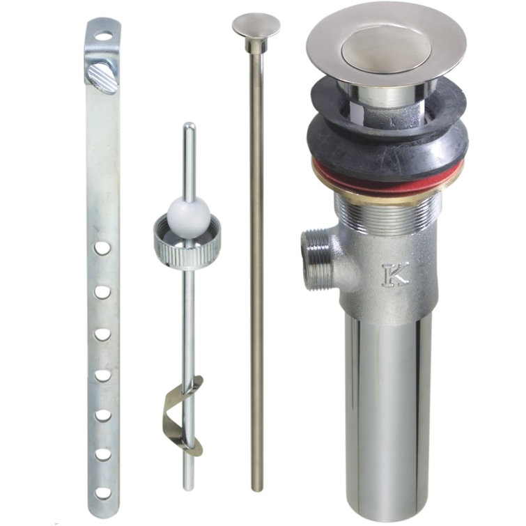 Brushed Nickel Bathroom Sink Pop-Up Drain Assembly