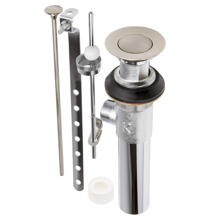 Brushed Nickel Bathroom Sink Pop-Up Drain Assembly