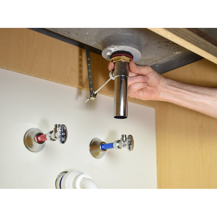 Brushed Nickel Bathroom Sink Pop-Up Drain Assembly