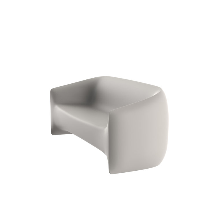Blow 78.75'' Matte White Polyethylene Outdoor Patio Sofa