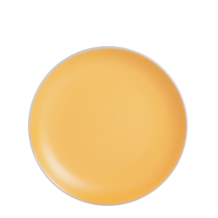 Yellow Ceramic 12-Piece Dinnerware Set, Service for 4