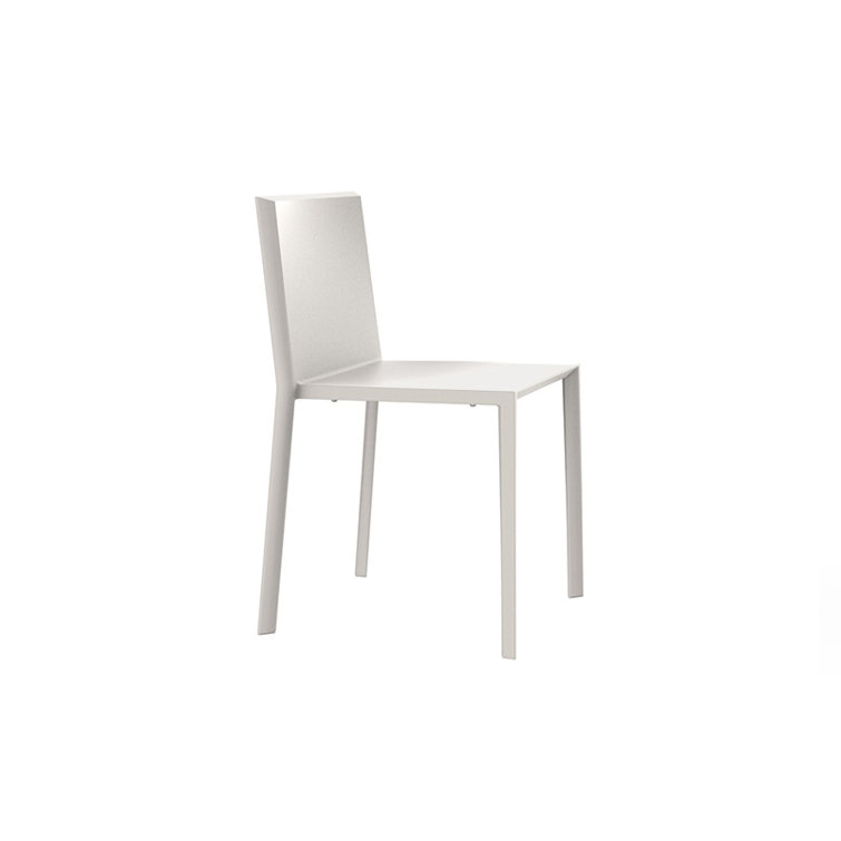 Quartz Ecru Matte Resin Armless Dining Chair by Ramon Esteve