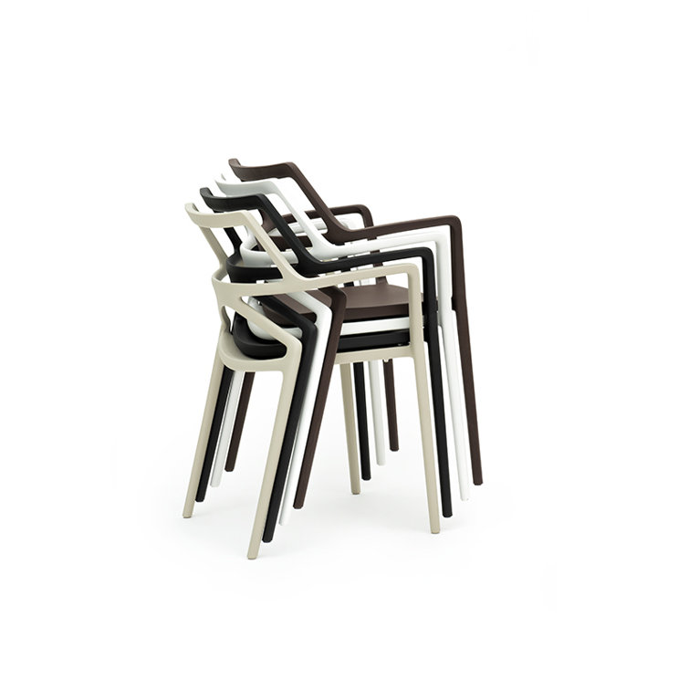 Bronze Matte Delta Polypropylene Outdoor Dining Armchair