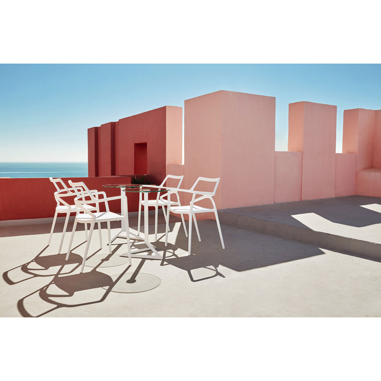 Bronze Matte Delta Polypropylene Outdoor Dining Armchair