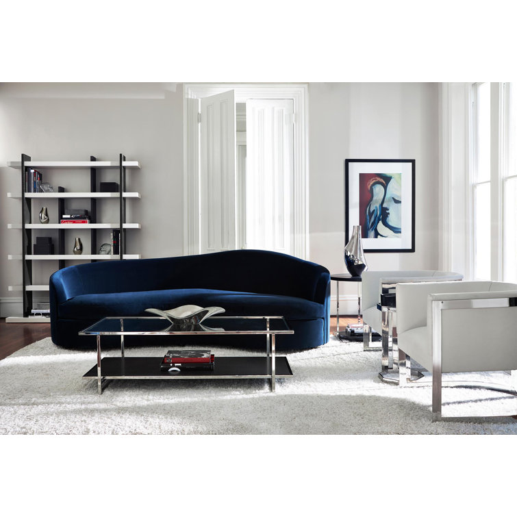 Silhouette Transitional Black and White Etagere Bookcase with Adjustable Shelves