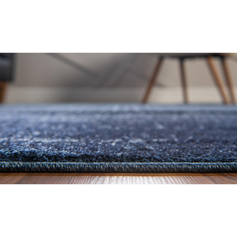 Reversible Tufted Blue Spot 10' x 14' Easy Care Rug