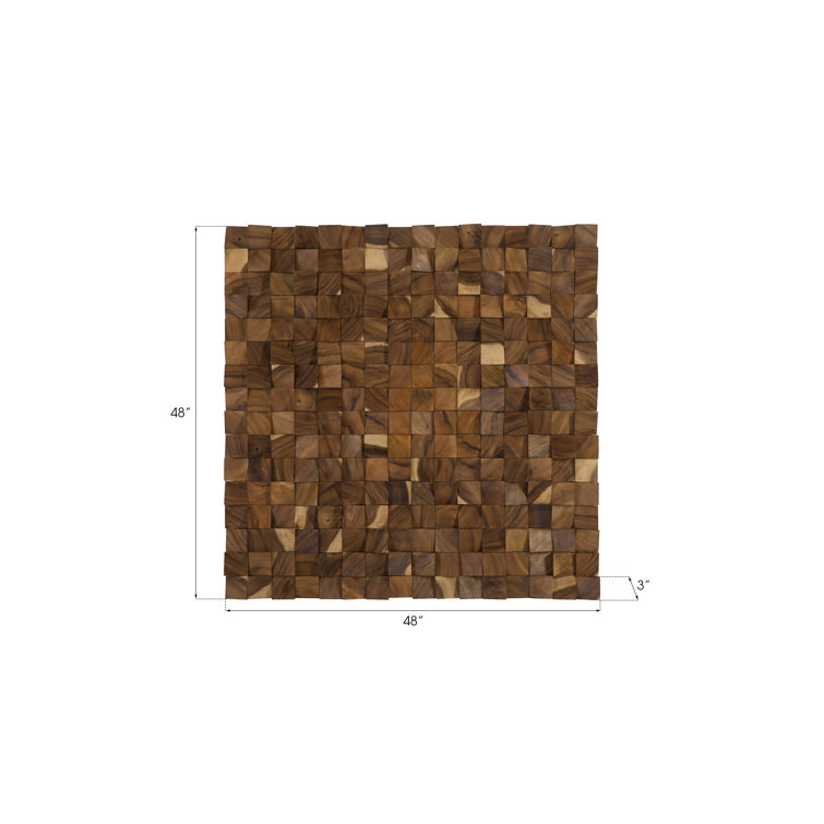 Large Textured Brown Chamcha Wood Wall Art