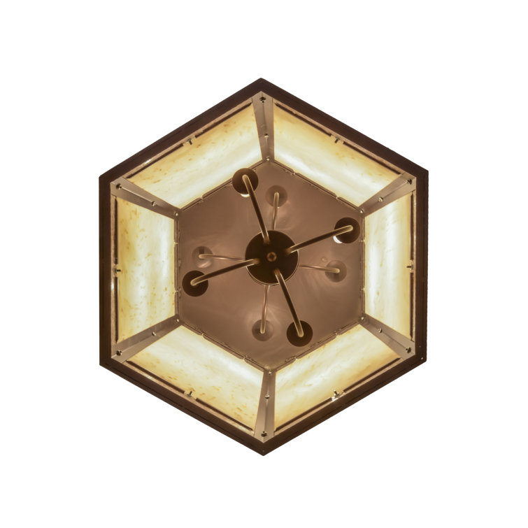 Estancia 172" Mahogany Bronze Glass Pendant Light