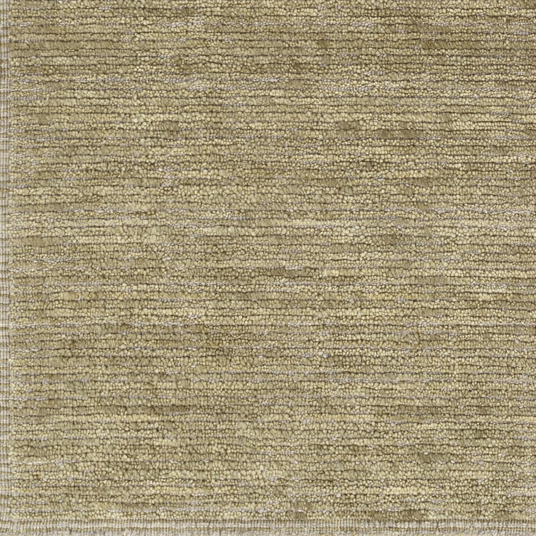 Viera Hand-Knotted Wool Striped Gray 5' x 7' Area Rug
