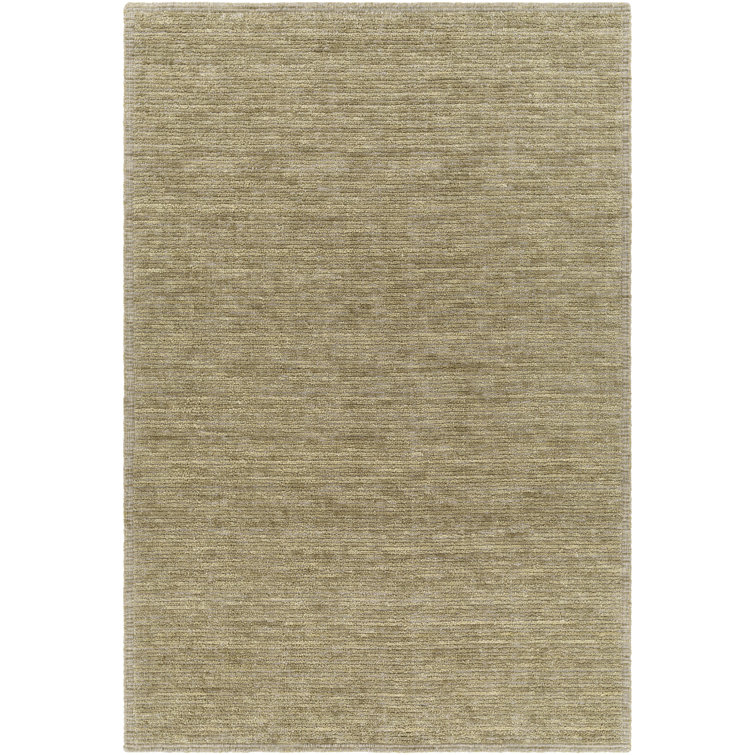 Viera Hand-Knotted Wool Striped Gray 5' x 7' Area Rug